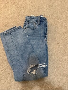 Aritzia Denim Forum High Rise Loose Ripped Jeans